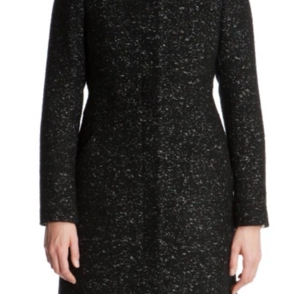 Ted Baker Black Flecked Long-Sleeve Sheath Dress